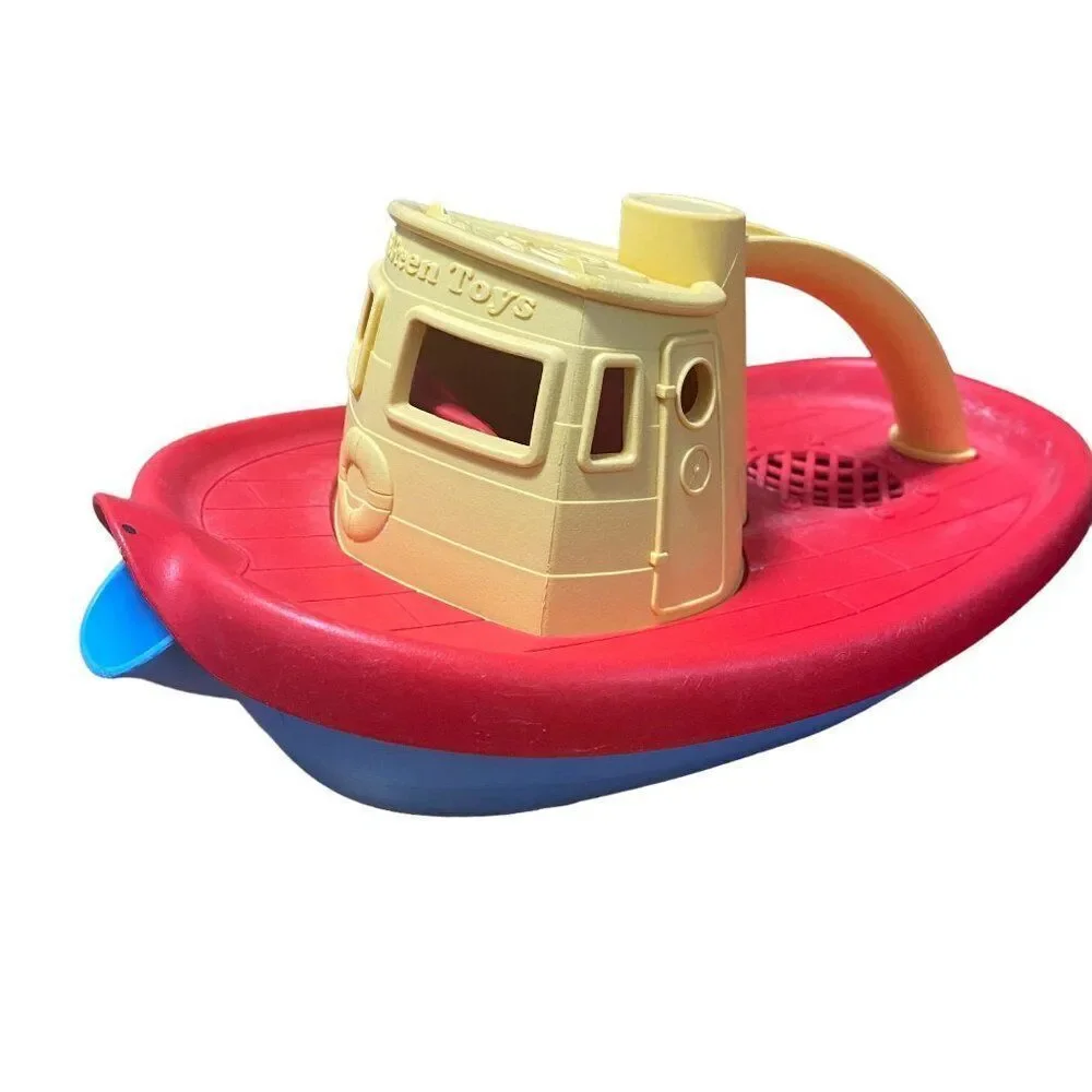 Green Toys Tug Boat, USA Made and of 100% Recycled Plastic Milk Jugs
